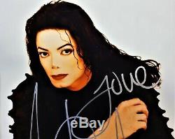Michael Jackson Photo Dédicacée Autograph Psa / Adn Coa Authenticité Sourire Certificat