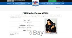 Michael Jackson Photo Dédicacée Autograph Psa / Adn Coa Authenticité Sourire Certificat