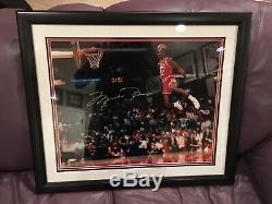 Michael Jordan A Signé 16 X 20 Photo 1988 Slam Dunk Contest Upper Deck Authentique