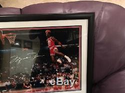 Michael Jordan A Signé 16 X 20 Photo 1988 Slam Dunk Contest Upper Deck Authentique
