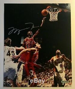 Michael Jordan Signée À La Main Autographe Photo 8x10 Upper Deck Authentique Dernière Danse