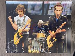 Mick Jagger Rolling Stones Signé Photo Authentique Lettre D'authenticité Coa