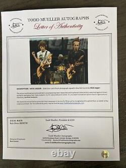 Mick Jagger Rolling Stones Signé Photo Authentique Lettre D'authenticité Coa