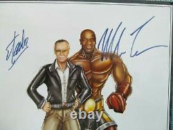 Mike Tyson & Stan Lee Autographié 16x20 Photo Psa Authentifié 35/50 Rare