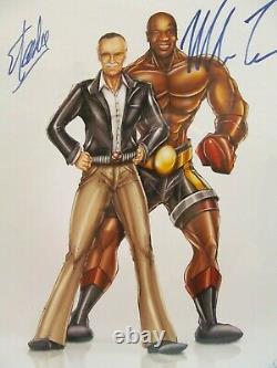 Mike Tyson & Stan Lee Autographié 16x20 Photo Psa Authentifié 35/50 Rare