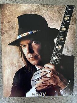 Neil Young Rust Never Sleeps Photo signée Lettre d'authenticité authentique COA