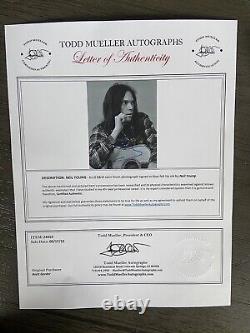 Neil Young Rust Never Sleeps Photo signée Lettre d'authenticité authentique COA