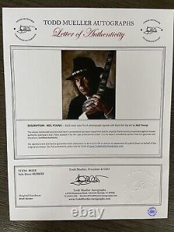 Neil Young Rust Never Sleeps Signé Photo Authentic Letter Of Authentificity Coa