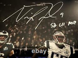 Nick Foles Eagles Super Bowl LII Mvp Autographié 16x20. Fanatique Authentic Coa