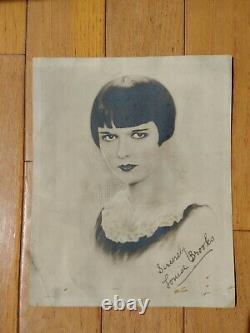 Original Authentic 1927 Louise Brooks Signé Photo Imprimée Autographiée Photo