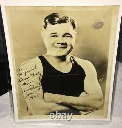 Original - Authentique 1928 Babe Ruth Vintage Signé-hardiment Autographié 8x10 Photo