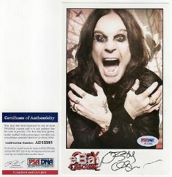 Ozzy Osbourne Signé Publicité Photo Psa / Dna Certifié Authentique Autograph Auto