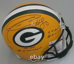 Packers Donald Driver Signé Full Size Authentic Helmet Auto Avec Career Stats Jsa