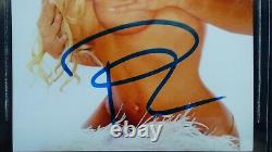 Pamela Anderson A Signé 3x5 Photo Encadrée Beckett Bas Autographe Authentique Autographe