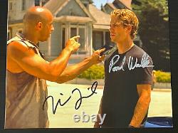 Paul Walker et Vin Diesel, photo autographiée 8x10, signée, authentique, COA