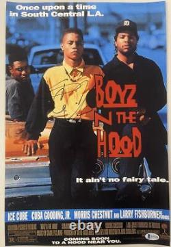 Photo 12x18 signée par Ice Cube dans Boyz N The Hood avec l'authentique autographe de Beckett Coa