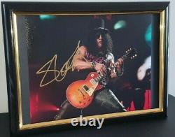 Photo Slash Signé Avec Le Coa Framed Guns N Roses 8x10 Photo Authentique
