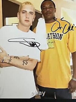Photo autographiée 8x10 d'Eminem et Dr Dre, signée, authentique, Slim Shady, COA