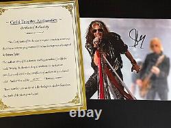 Photo autographiée 8x10 de Steven Tyler, signée, authentique, COA, Aerosmith