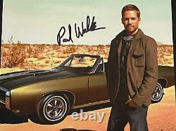 Photo autographiée de Paul Walker en format 20x25 cm, signée, authentique, Fast And Furious, COA