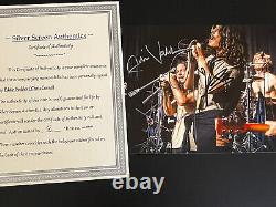 Photo dédicacée de Chris Cornell et Eddie Vedder de taille 8x10, authentique, avec un certificat d'authenticité