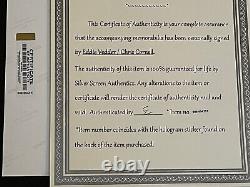 Photo dédicacée de Chris Cornell et Eddie Vedder de taille 8x10, authentique, avec un certificat d'authenticité