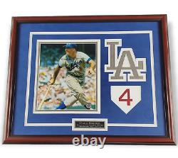 Photo encadrée de Duke Snider signée, 22x18, vitrine, autographe authentique des Dodgers et COA