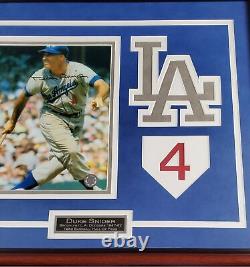 Photo encadrée de Duke Snider signée, 22x18, vitrine, autographe authentique des Dodgers et COA