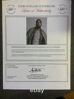 Photo signée authentique de Kanye West, rappeur de hip-hop, avec lettre d'authenticité COA