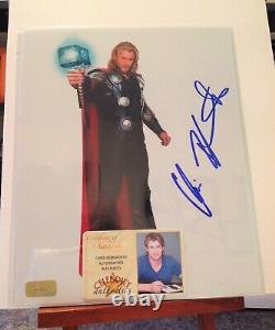 Photo signée de Chris Hemsworth Thor Les Avengers MCU COA Celebrity Authentics