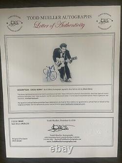 Photo signée de Chuck Berry Rock and Roll Lettre authentique de certification de l'authenticité COA