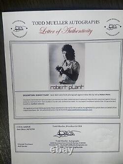 Photo signée de Robert Plant de Led Zeppelin avec lettre d'authenticité COA