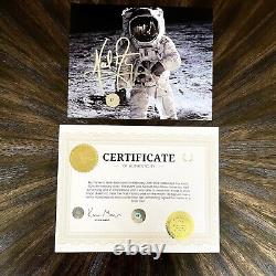 Photo signée par Neil Armstrong avec authenticité certifiée par la NASA pour Apollo 11