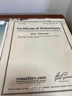Photographie authentique signée autographiée de Uma Thurman 8x10 avec certificat d'authenticité (COA)