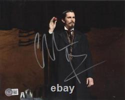 Photographie signée 8x10 de Christian Bale Le Prestige Autographe authentique Beckett Coa 7