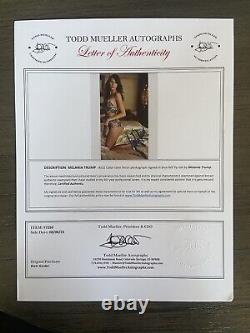 Première dame Melania Trump - Photo signée 8 x 10 - Lettre d'authenticité authentique COA
