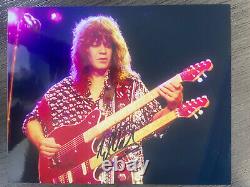 Rare Eddie Van Halen 8 X 10 Photo Signée Lettre Authentique Coa