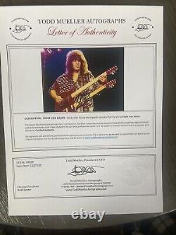 Rare Eddie Van Halen 8 X 10 Photo Signée Lettre Authentique Coa