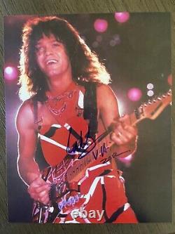 Rare Eddie Van Halen 8 X10 Signé 100% Authentic Picture Letter Of Authentificity