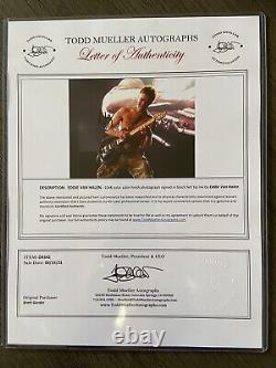 Rare Eddie Van Halen Signé Photo Authentique Lettre D'authenticité