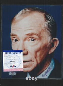Ray Walston a signé une photo couleur 8x10 authentifiée par PSA avec un certificat d'authenticité/lettre d'authenticité.