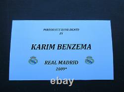 Real Madrid Karim Benzema Authentique Signé Shirt Maillot New Preuve Photo