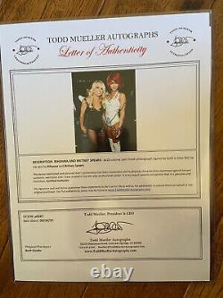 Rihanna Et Britney Spears Signé Photo Authentique Lettre D'authenticité Coa