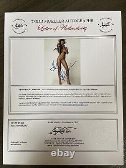 Rihanna Travail Bikini Signé 8x10 Photo Authentique Lettre d'Authenticité COA