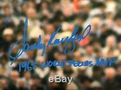 Sandy Koufax Signe 1965 Ws 16x20 Photo Photo Dodgers (mlb Authenticated)
