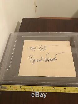 Sean Connery James Bond Grand Signe Psa / Adn Autographié Carte Vintage Authentique