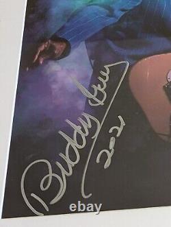 Signé Buddy Guy Autographié Photo Affiche Encadrée Garantie Authentique 20,5 X 16