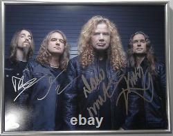 Signé Megadeth Autographié 11x14 Framé Certifié Authentique Framé Jsa # V70303
