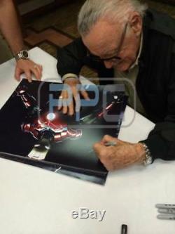 Stan Lee Authentique Signé Iron Man 16x20 Photo Marvel Comics Psa / Dna 3