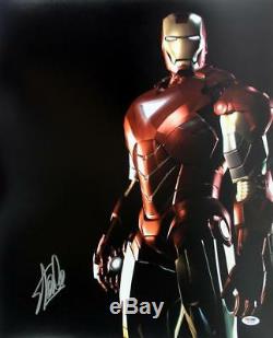 Stan Lee Authentique Signé Iron Man 16x20 Photo Marvel Comics Psa / Dna 7